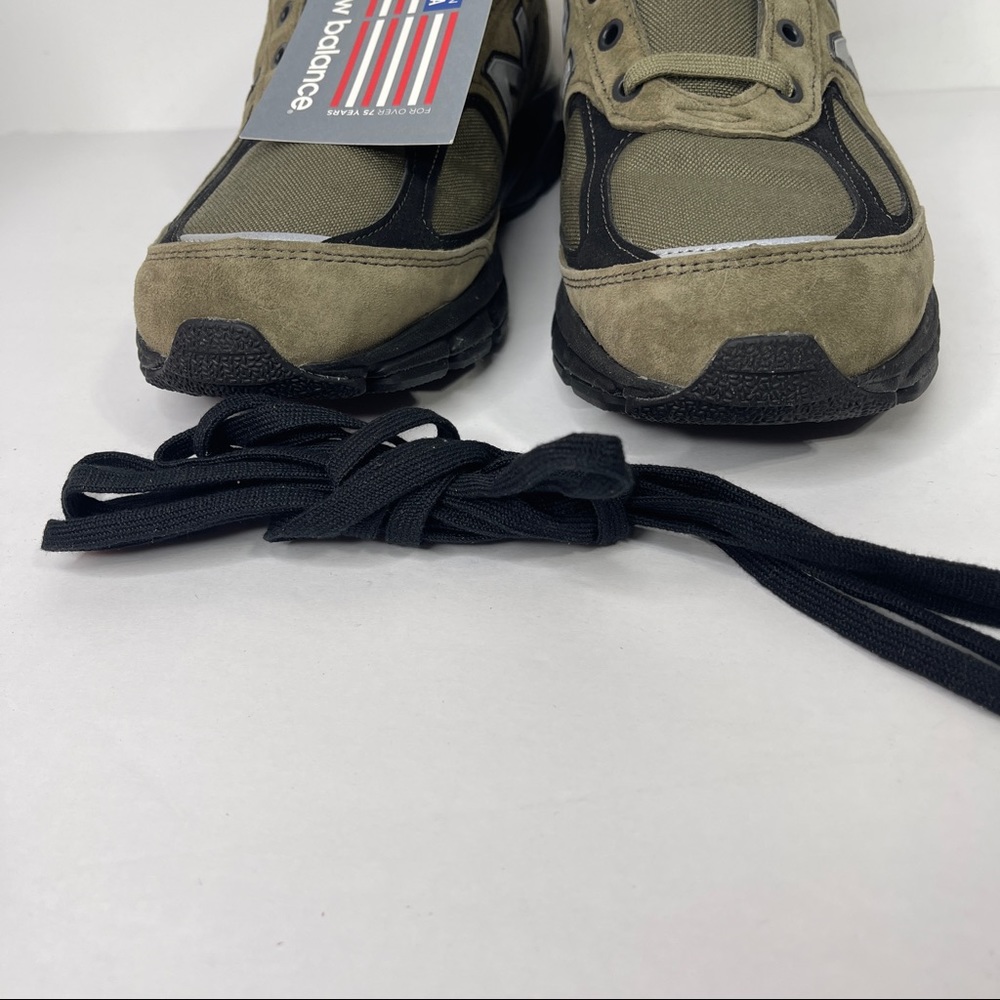 New Balance 990 V4 Mid Green Army Suede Boot 10.5 - Picture 4 of 12